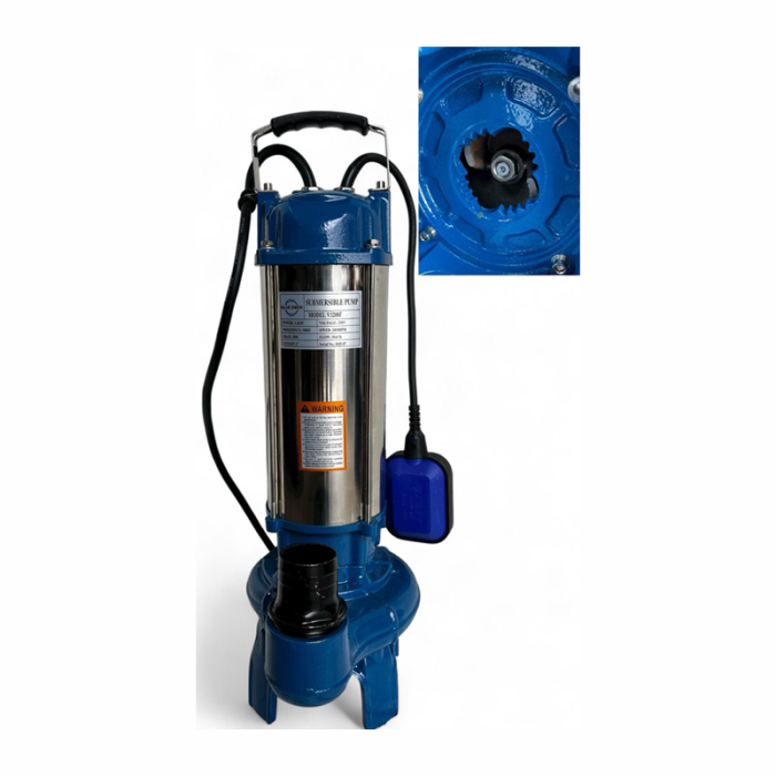 Дренажний занурювальний насос Blue Drop V3200F з поплавком (насос для чистки, висушування траншей, колодязів)