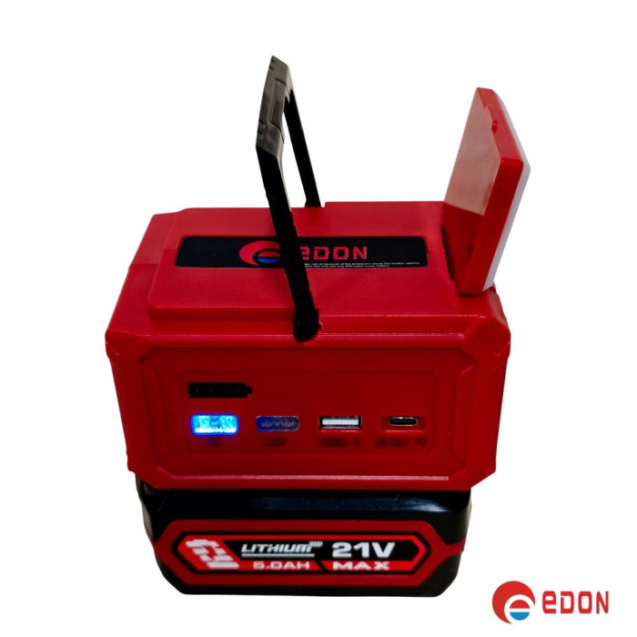 Портативна переносна зарядна станція (від акумулятора) 300W Edon ED-NB21/300, з Bluetooth та динаміком (без АКБ та ЗУ)