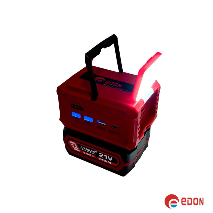 Портативна переносна зарядна станція (від акумулятора) 300W Edon ED-NB21/300, з Bluetooth та динаміком (без АКБ та ЗУ)