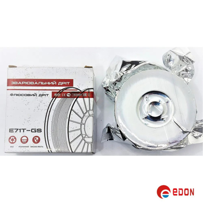 Флюсовий зварювальний дріт Edon 1 мм x 1 кг (Е71Т-GS)