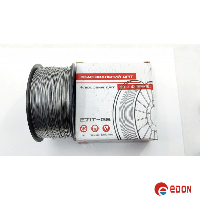 Флюсовий зварювальний дріт Edon 0.8 мм x 1 кг (Е71Т-GS)