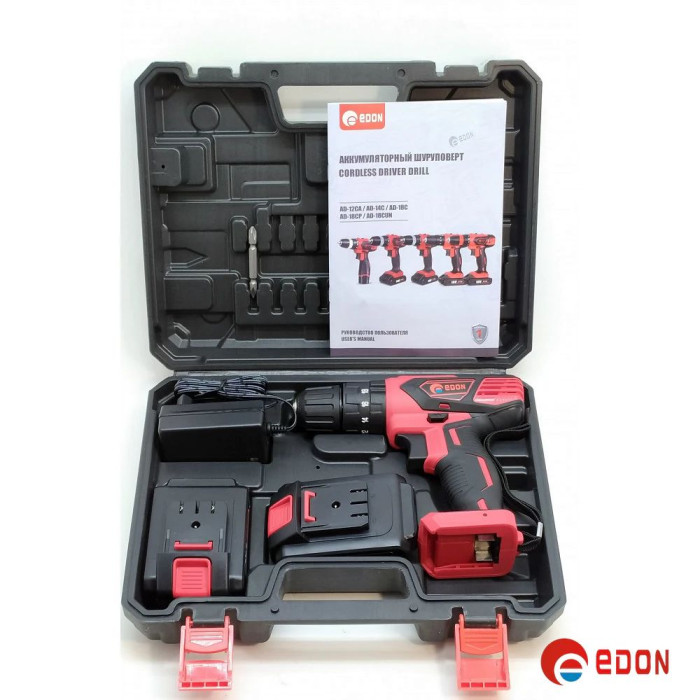 Акумуляторний шуруповерт EDON AD-18CP