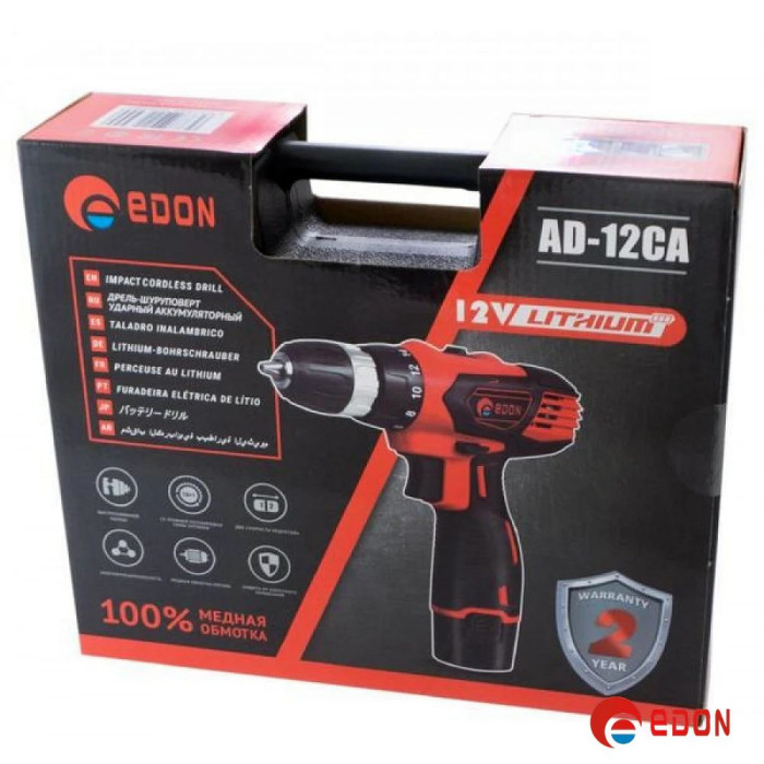 Акумуляторний шуруповерт EDON AD-12CA