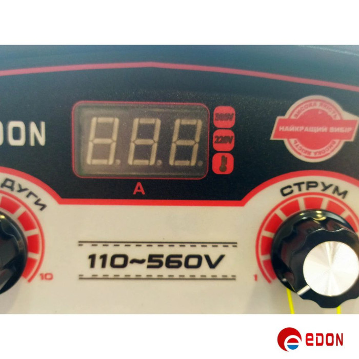 Інверторний зварювальний апарат EDON MMA-315PFC (220V/380V, 110-560В)