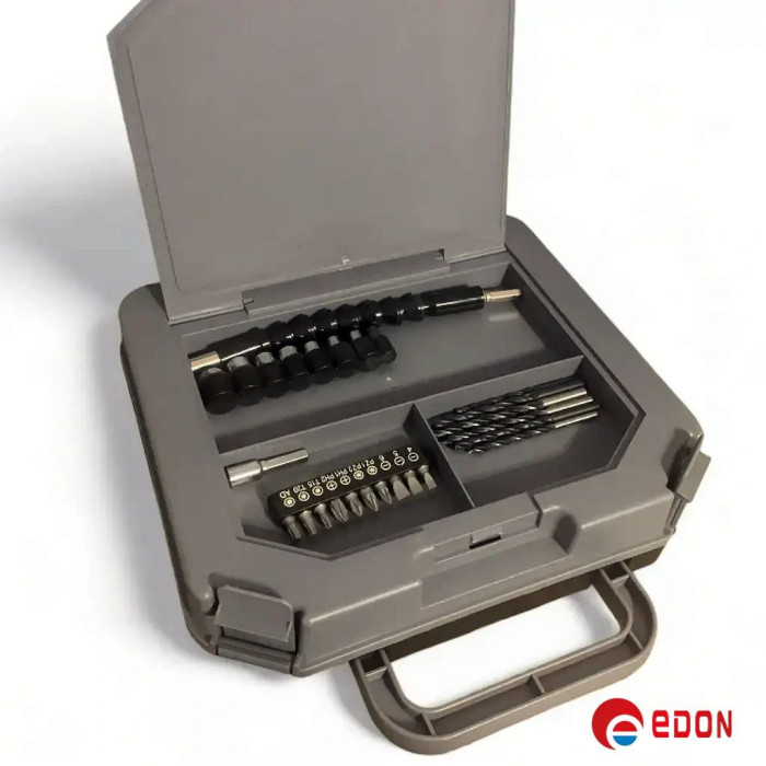 Акумуляторний шуруповерт із набором насадок EDON AD-12CK OL (кейс, 12V / 2.0 А·год, 2 АКБ)