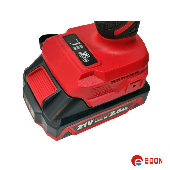 Акумуляторний шуруповерт безщітковий EDON ED-SM21 BL (для біт, без патрона)