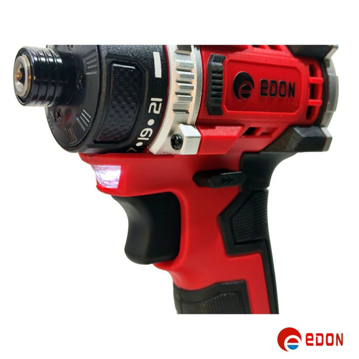 Акумуляторний шуруповерт безщітковий EDON ED-SM21 BL (для біт, без патрона)