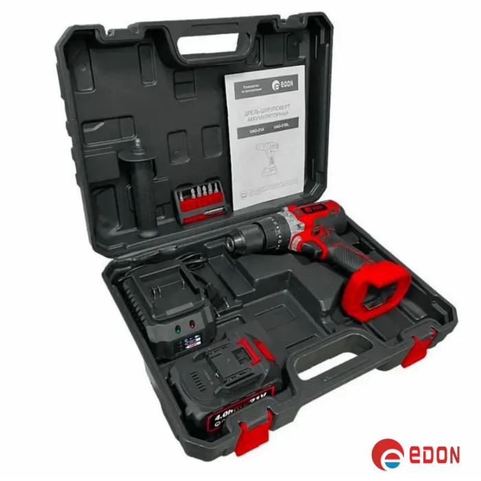 Акумуляторний шуруповерт Ударний безщітковий EDON UAD-21BL