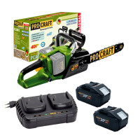 Акумуляторна пила Procraft PCA40/2 з акумуляторами по 8 Аг та зарядним