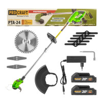 Акумуляторний тример Procraft PTA24 з батареями та зарядним