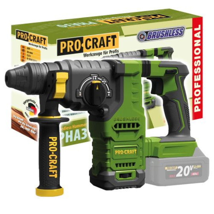 Перфоратор Procraft PHA30 з силою удару 2,8 Дж (3 режими роботи)