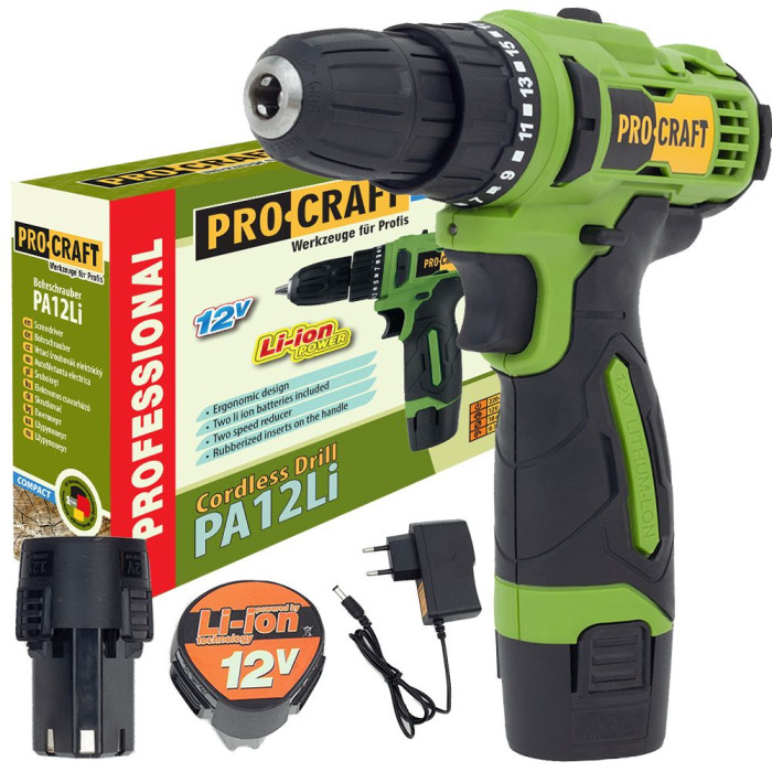 Акумуляторний шуруповерт Procraft PA12Li Compact (12В)