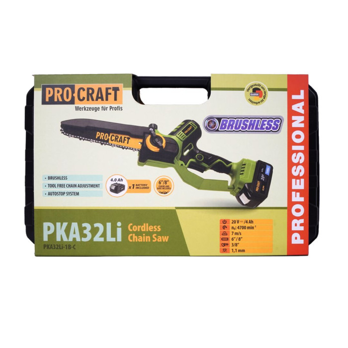 Акумуляторна міні пила Procraft PKA32Li з акумулятором та зарядним