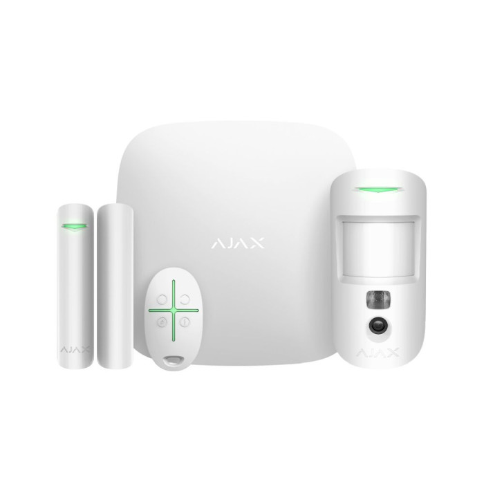 Охоронна сигналізація Ajax StarterKit Cam Plus з WiFi, 2G, 3G, 4G, Ethernet та фотофіксацією тривог